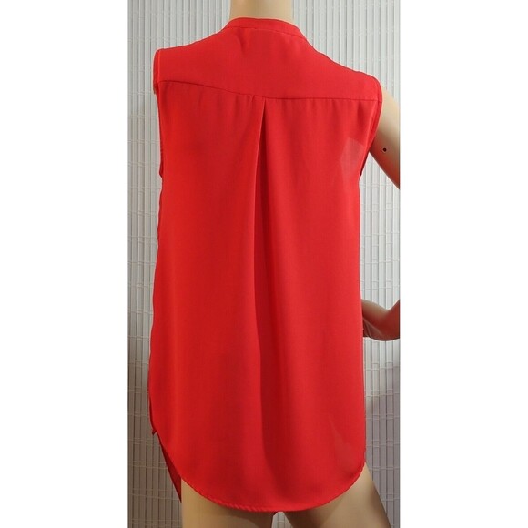 H&M Blouse for Women Size 8 Red Color Hidden Buttons Sleeveless - Picture 5 of 12